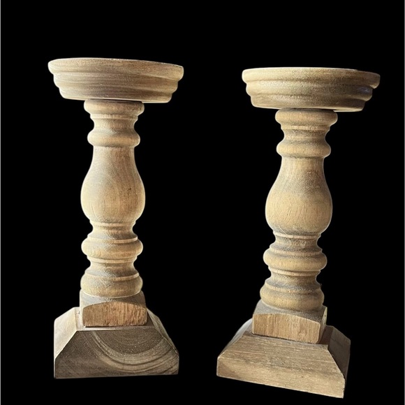 Wooden Candle Holders - Picture 2 of 2